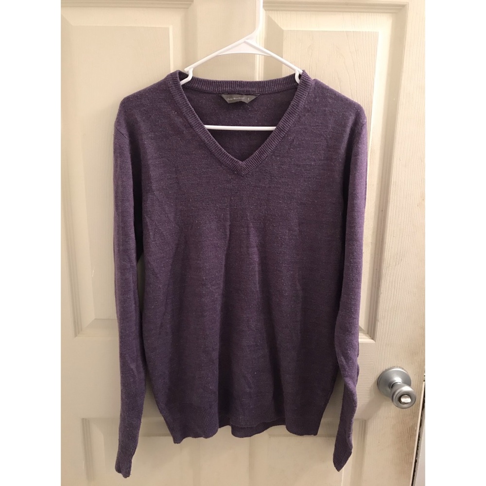 Purple V-neck Sweater